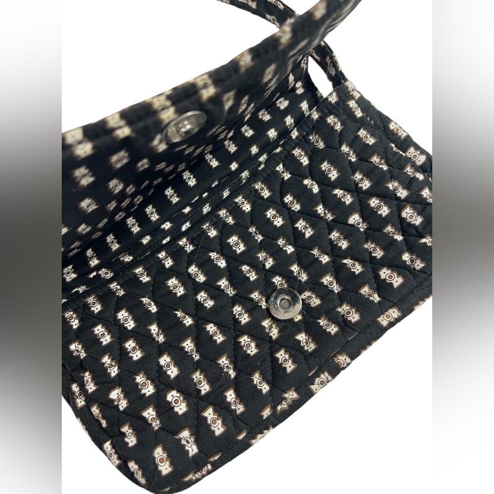 Vera Bradley shoulder bag black brown 10”X5” - Picture 2 of 5